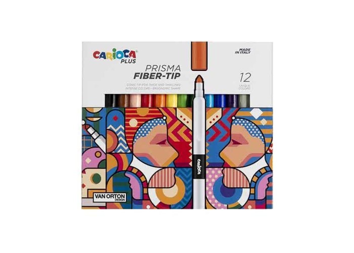 Carioca Plus Prisma Fiber-tip μαρκαδόροι 12 χρωμάτων Carioca Plus Prisma Fiber-tip μαρκαδόροι 12 χρωμάτων
