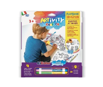 Carioca ARTivity σετ ζωγραφικής με 4 μαρκαδόρους δύο χρωμάτων και άλμπουμ Carioca ARTivity σετ ζωγραφικής με 4 μαρκαδόρους δύο χρωμάτων και άλμπουμ