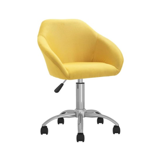 Καρέκλα γραφείου υφασμάτινη Nextdeco Jasper κίτρινη Υ88-78x54x54 εκ Καρέκλα γραφείου υφασμάτινη Nextdeco Jasper κίτρινη Υ88-78x54x54 εκ