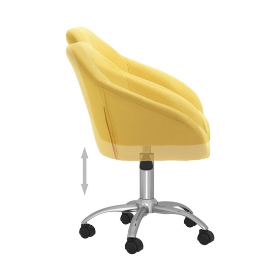 Καρέκλα γραφείου υφασμάτινη Nextdeco Jasper κίτρινη Υ88-78x54x54 εκ Καρέκλα γραφείου υφασμάτινη Nextdeco Jasper κίτρινη Υ88-78x54x54 εκ