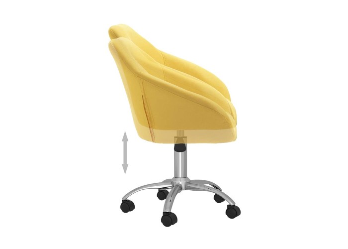 Καρέκλα γραφείου υφασμάτινη Nextdeco Jasper κίτρινη Υ88-78x54x54 εκ Καρέκλα γραφείου υφασμάτινη Nextdeco Jasper κίτρινη Υ88-78x54x54 εκ