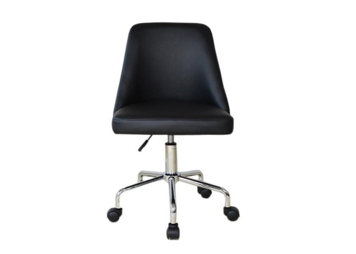 Καρέκλα γραφείου τροχήλατη Nextdeco μαύρη 55x44x80-88εκ.