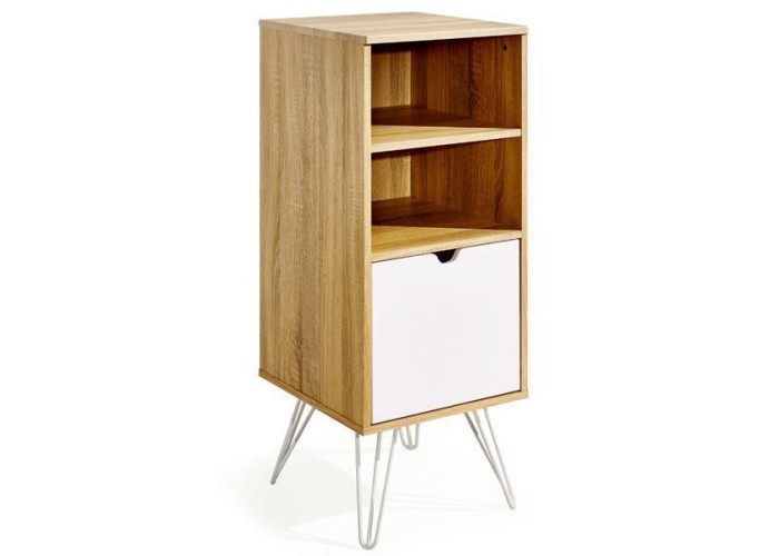 Κομοδίνο Nextdeco καφέ με ράφια και ντουλάπι Υ102x40x44,5εκ. Κομοδίνο Nextdeco καφέ με ράφια και ντουλάπι Υ102x40x44,5εκ.