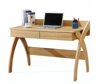 Γραφείο υπολογιστή καφέ με 2 συρτάρια Υ84x120x60εκ. βάθος