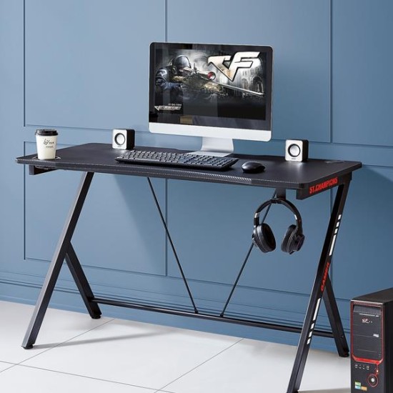 Γραφείο μεταλλικό gaming Nextdeco μαύρο κόκκινο Υ75x120x60εκ. Γραφείο μεταλλικό gaming Nextdeco μαύρο κόκκινο Υ75x120x60εκ.