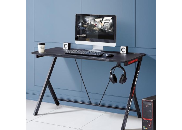 Γραφείο μεταλλικό gaming Nextdeco μαύρο κόκκινο Υ75x120x60εκ. Γραφείο μεταλλικό gaming Nextdeco μαύρο κόκκινο Υ75x120x60εκ.