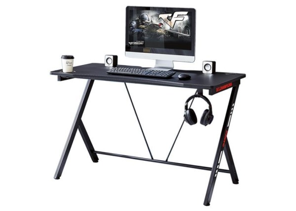 Γραφείο μεταλλικό gaming Nextdeco μαύρο κόκκινο Υ75x120x60εκ. Γραφείο μεταλλικό gaming Nextdeco μαύρο κόκκινο Υ75x120x60εκ.