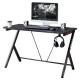 Γραφείο μεταλλικό gaming Nextdeco μαύρο κόκκινο Υ75x120x60εκ.