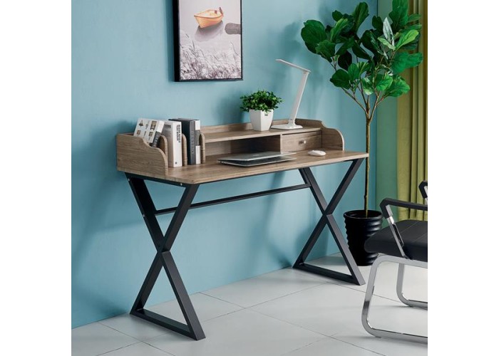 Γραφείο μεταλλικό Nextdeco καφέ με συρτάρια Υ91x120x60εκ. Γραφείο μεταλλικό Nextdeco καφέ με συρτάρια Υ91x120x60εκ.