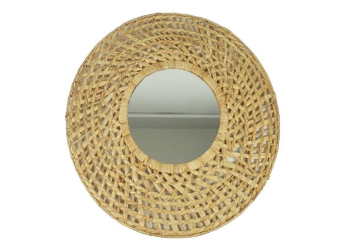 Καθρέφτης στρογγυλός BOHO Ø90εκ. με μεταλλικό πλαίσιο, από rattan επενδεδυμένος με φυσικές θαλάσσιες ίνες. Καθρέφτης στρογγυλός BOHO Ø90εκ. με μεταλλικό πλαίσιο, από rattan επενδεδυμένος με φυσικές θαλάσσιες ίνες.