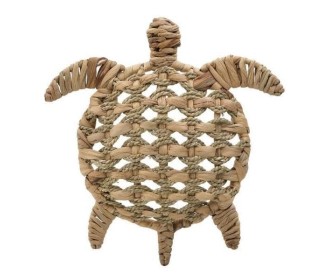 Χελώνα ψάθινη διακοσμητική boho Ø37xY9εκ. Χελώνα ψάθινη διακοσμητική boho Ø37xY9εκ.
