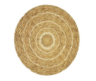 Ψάθινο διακοσμητικό τοίχου boho δίχρωμο από rattan Ø80xΥ6εκ Ψάθινο διακοσμητικό τοίχου boho δίχρωμο από rattan Ø80xΥ6εκ