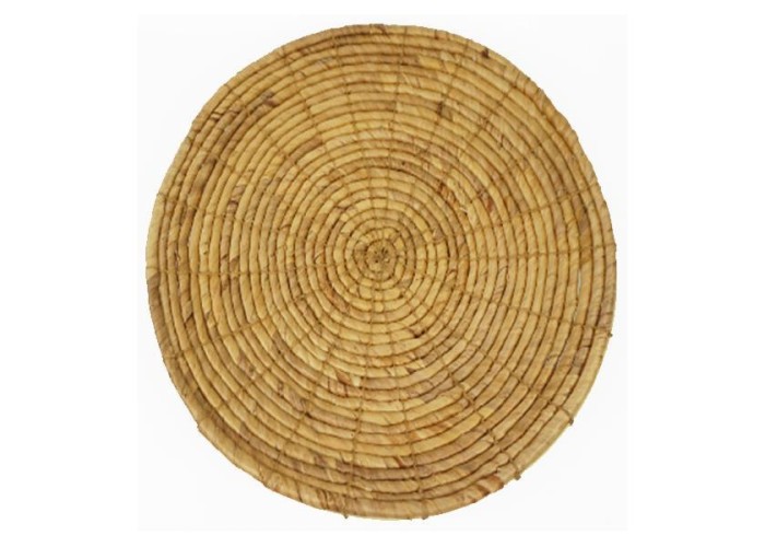 Ψάθινο διακοσμητικό τοίχου BOHO από rattan σε φυσικό χρώμα Ø43xΥ6εκ