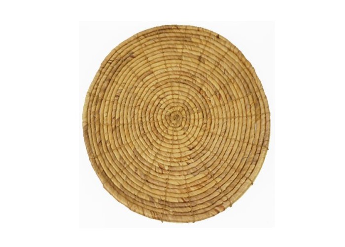 Ψάθινο διακοσμητικό τοίχου BOHO από rattan σε φυσικό χρώμα Ø40xΥ1,5εκ