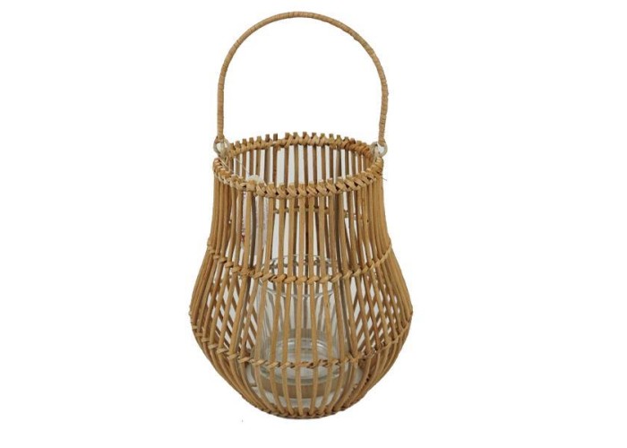 Φανάρι διακοσμητικό boho rattan Ø15/20xΥ37εκ.