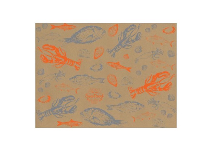 Next σουπλά εστιατορίου κραφτ Sea food 250τεμ. 70γρ. 42x30εκ.