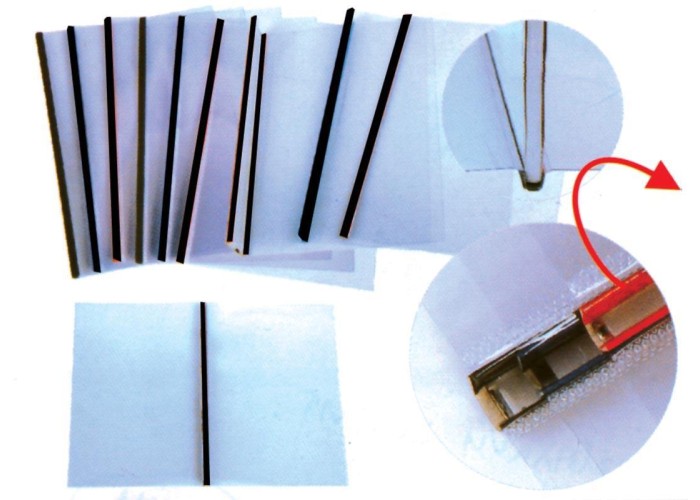 Εξώφυλλα βιβλιοδεσίας PVC με μαύρη μεταλλική ράχη 21mm Εξώφυλλα βιβλιοδεσίας PVC με μαύρη μεταλλική ράχη 21mm