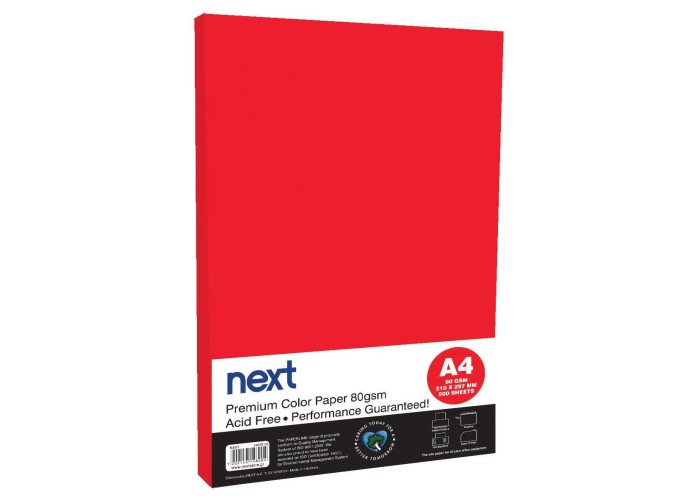 Χαρτί φωτοαντιγραφικό κόκκινο Α4 500 φύλλο 80γρ,