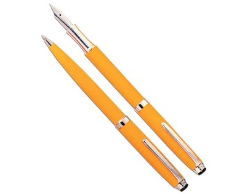 Laban σετ στυλό και πένα κίτρινο της σειράς  Laban σετ στυλό και πένα κίτρινο της σειράς