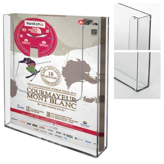 Σταντ ακρυλικό τοίχου για έντυπα 1/3 Α4 112x40x165χιλ. Σταντ ακρυλικό τοίχου για έντυπα 1/3 Α4 112x40x165χιλ.