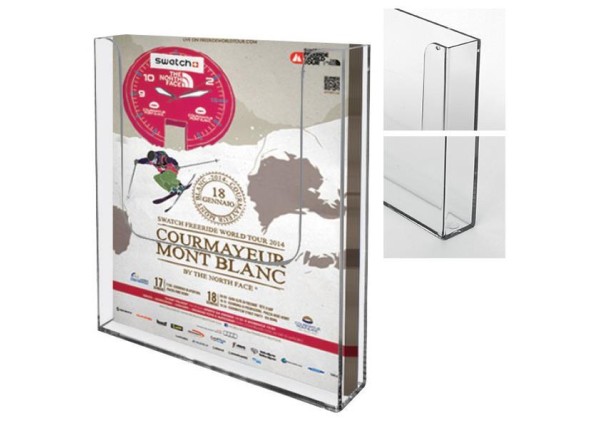 Σταντ ακρυλικό τοίχου για έντυπα 1/3 Α4 112x40x165χιλ. Σταντ ακρυλικό τοίχου για έντυπα 1/3 Α4 112x40x165χιλ.