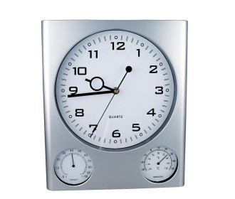 Ρολόι τοίχου θερμόμετρο-υγρόμετρο λευκό καντράν 27.5x32x2,5εκ. Ρολόι τοίχου θερμόμετρο-υγρόμετρο λευκό καντράν 27.5x32x2,5εκ.