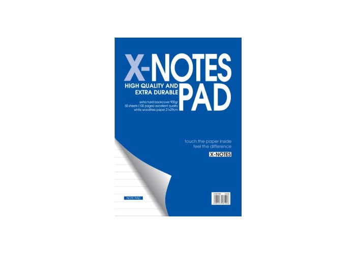 Next x-notes μπλοκ ριγέ 21x29εκ. 50φυλ.