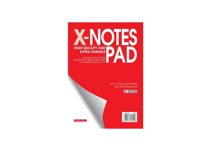 Next x-notes μπλοκ λευκό 12x17εκ. 50φυλ.
