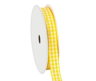 Κορδέλα καρώ με ούγια κίτρινη 6mm ρολό 45μ. Κορδέλα καρώ με ούγια κίτρινη 6mm ρολό 45μ.