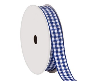 Κορδέλα καρώ με ούγια μπλε15mm ρολό 45μ. Κορδέλα καρώ με ούγια μπλε15mm ρολό 45μ.