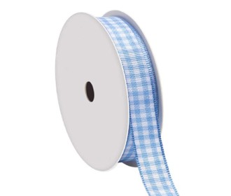 Κορδέλα καρώ με ούγια γαλάζια 15mm ρολό 45μ. Κορδέλα καρώ με ούγια γαλάζια 15mm ρολό 45μ.