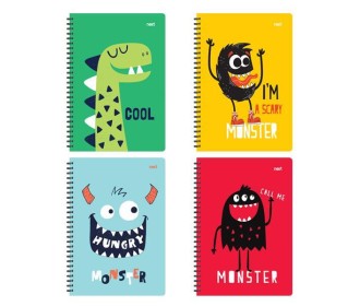Next cute monsters τετράδιο σπιράλ 21x29εκ. 2θεμ., 70φ.