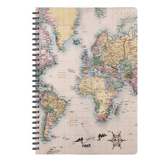 Next trends world map II τετράδιο σπιράλ 2 θέματα 70 φύλλα 17x25εκ. Next trends world map II τετράδιο σπιράλ 2 θέματα 70 φύλλα 17x25εκ.
