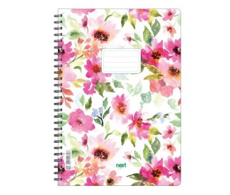 Next trends Flowers τετράδιο σπιράλ 2 θέματα 70 φύλλα 17x25εκ. Next trends Flowers τετράδιο σπιράλ 2 θέματα 70 φύλλα 17x25εκ.