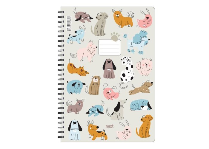 Next trends dogs τετράδιο σπιράλ 2 θέματα 70 φύλλα 17x25εκ. Next trends dogs τετράδιο σπιράλ 2 θέματα 70 φύλλα 17x25εκ.