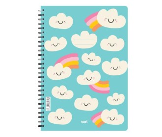 Next trends clouds τετράδιο σπιράλ 2 θέματα 70 φύλλα 17x25εκ.