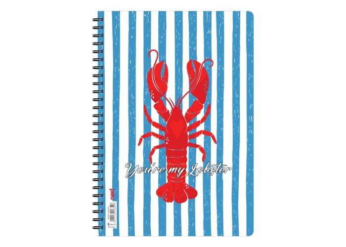Next trends Lobster τετράδιο σπιράλ 2 θέματα 70 φύλλα 17x25εκ.