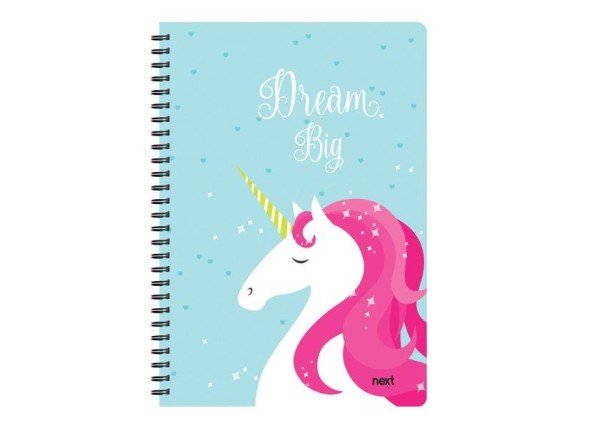Next trends unicorn τετράδιο σπιράλ 3 θέματα 105 φύλλα 17x25εκ.