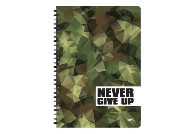 Next trends Never give up τετράδιο σπιράλ 3 θέματα 105 φύλλα 17x25εκ. Next trends Never give up τετράδιο σπιράλ 3 θέματα 105 φύλλα 17x25εκ.