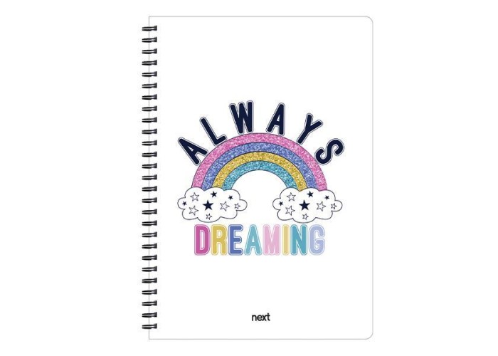 Next trends rainbow τετράδιο σπιράλ 3 θέματα 105 φύλλα 17x25εκ. Next trends rainbow τετράδιο σπιράλ 3 θέματα 105 φύλλα 17x25εκ.