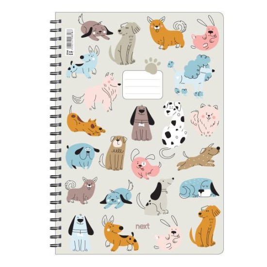 Next trends dogs τετράδιο σπιράλ 3 θέματα 105 φύλλα 17x25εκ. Next trends dogs τετράδιο σπιράλ 3 θέματα 105 φύλλα 17x25εκ.