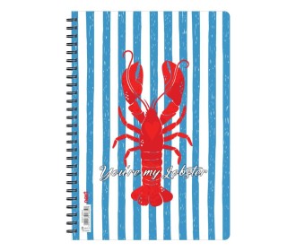 Next trends Lobster τετράδιο σπιράλ 3 θέματα 105 φύλλα 17x25εκ.