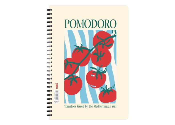 Next trends Pomodoro τετράδιο σπιράλ 3 θέματα 105 φύλλα 17x25εκ.