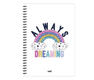 Next trends rainbow τετράδιο σπιράλ 2 θέματα 70 φύλλα 21x29εκ.