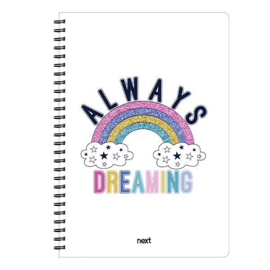 Next trends rainbow τετράδιο σπιράλ 2 θέματα 70 φύλλα 21x29εκ. Next trends rainbow τετράδιο σπιράλ 2 θέματα 70 φύλλα 21x29εκ.