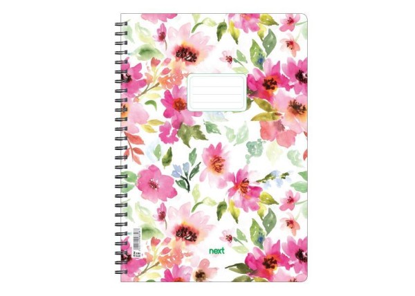 Next trends Flowers τετράδιο σπιράλ 2 θέματα 70 φύλλα 21x29εκ. Next trends Flowers τετράδιο σπιράλ 2 θέματα 70 φύλλα 21x29εκ.