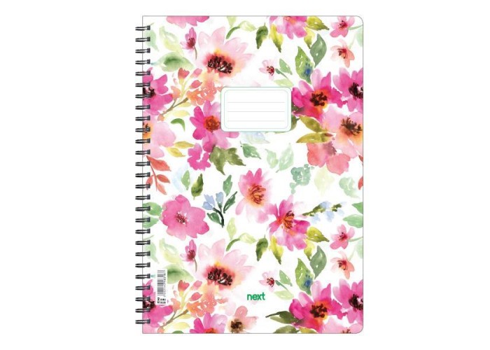 Next trends Flowers τετράδιο σπιράλ 2 θέματα 70 φύλλα 21x29εκ. Next trends Flowers τετράδιο σπιράλ 2 θέματα 70 φύλλα 21x29εκ.