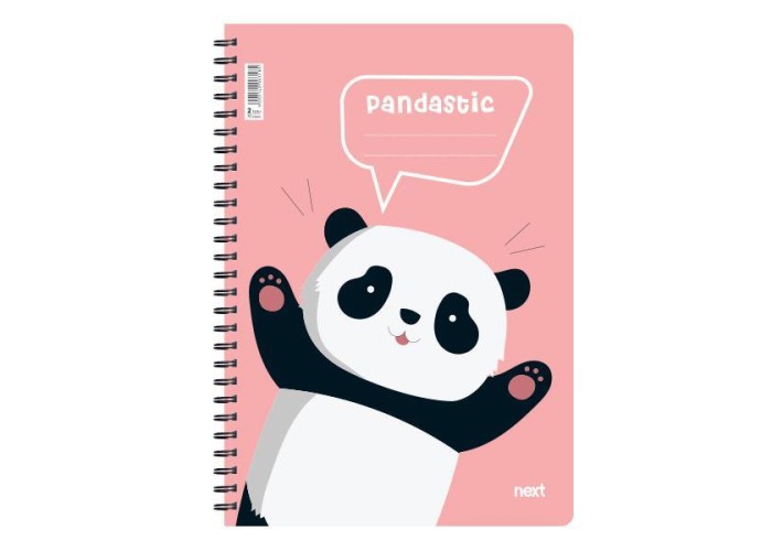 Next trends panda τετράδιο σπιράλ 2 θέματα 70 φύλλα 21x29εκ. Next trends panda τετράδιο σπιράλ 2 θέματα 70 φύλλα 21x29εκ.