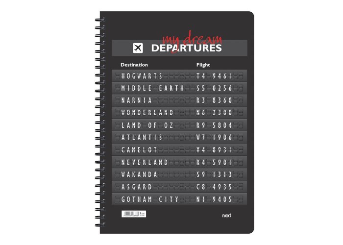 Next trends destinations τετράδιο σπιράλ 2 θέματα 70 φύλλα 21x29εκ.