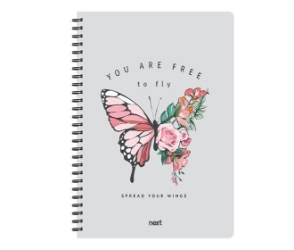 Next trends butterfly τετράδιο σπιράλ 3 θέματα 105 φύλλα 21x29εκ. Next trends butterfly τετράδιο σπιράλ 3 θέματα 105 φύλλα 21x29εκ.